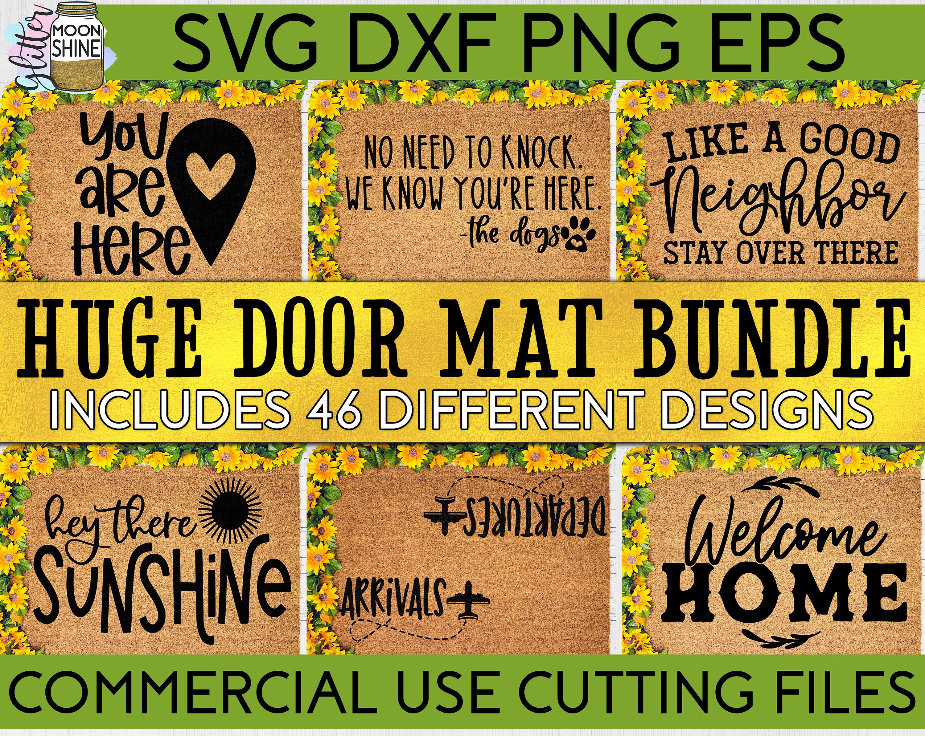 Dog Door Mat SVG Bundle